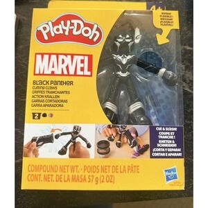 Play-Doh Marvel BLACK PANTHER Cutting Claws Playset Bendy Action Figure NEW